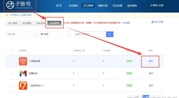 淘寶子賬號怎么開通所有權限？子賬號申訴的權限在哪里設置？