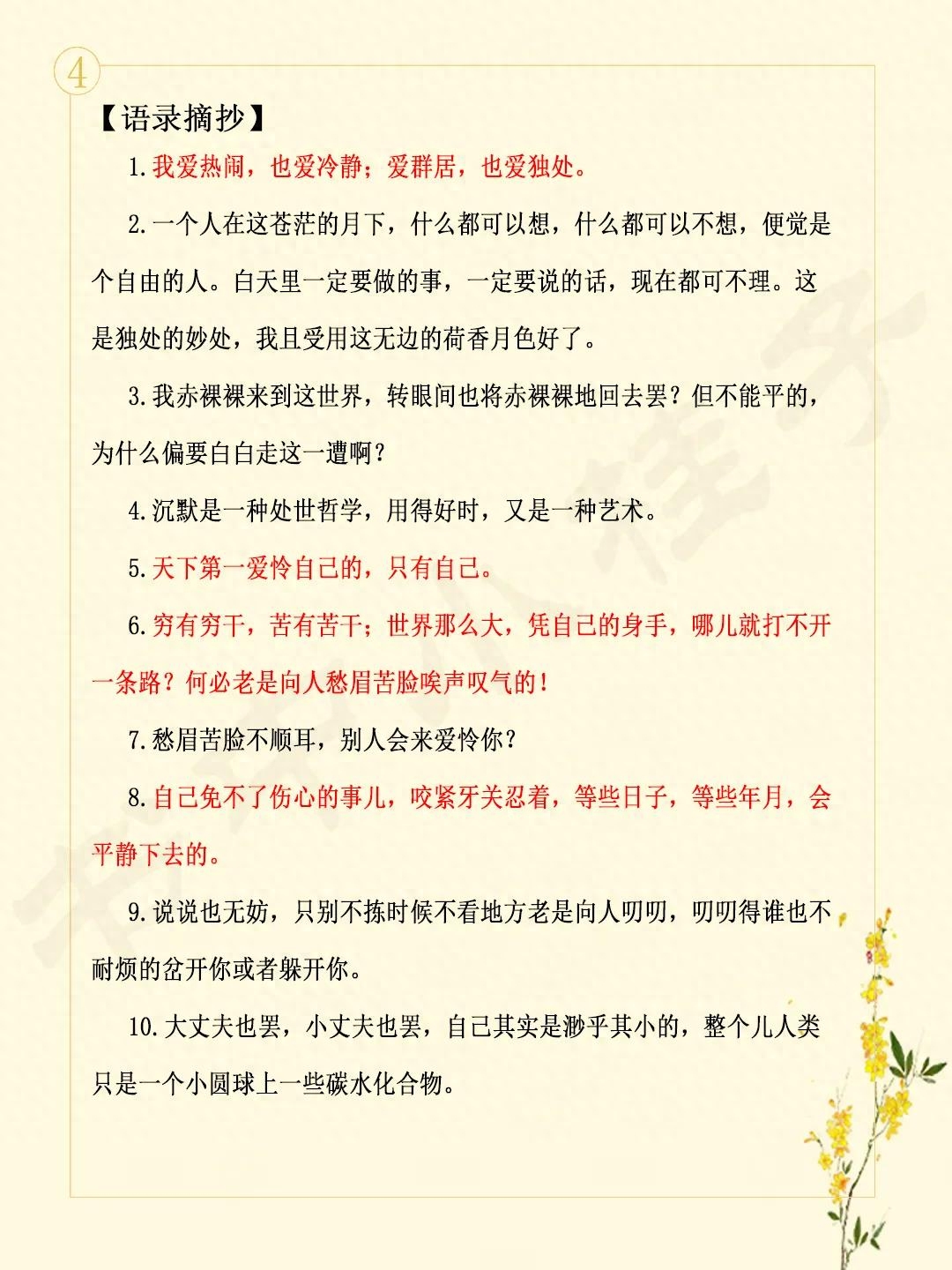 "熱鬧是他們的，而我什么都沒有"原文出自哪里？表達了什么意思？